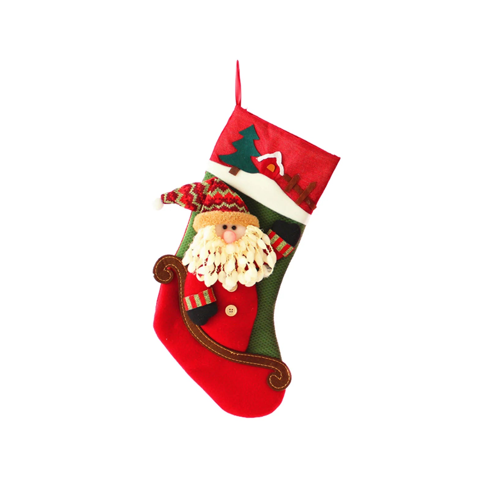 Large Christmas Stockings Knitted Faceless Santa Gnome Doll Socks Xmas Candy Gift Bag Christmas Tree Pendant New Year Home Decor