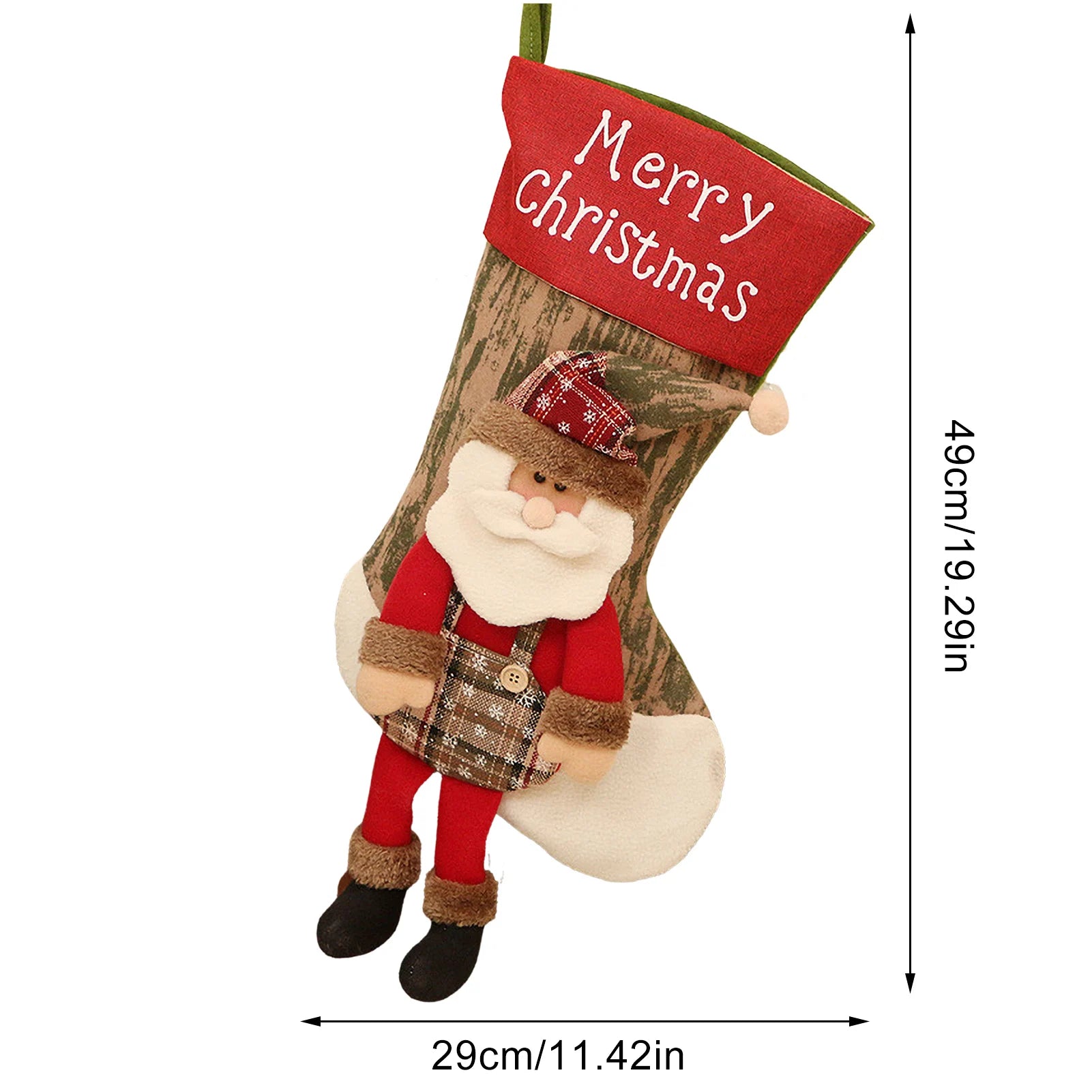 Large Christmas Stockings Knitted Faceless Santa Gnome Doll Socks Xmas Candy Gift Bag Christmas Tree Pendant New Year Home Decor