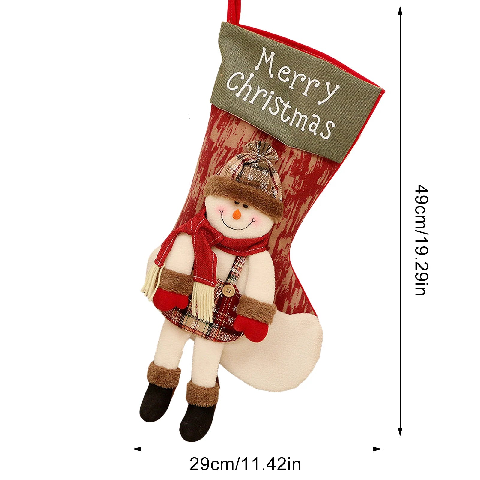 Large Christmas Stockings Knitted Faceless Santa Gnome Doll Socks Xmas Candy Gift Bag Christmas Tree Pendant New Year Home Decor