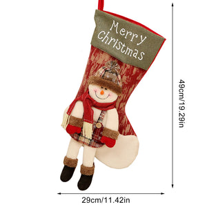 Large Christmas Stockings Knitted Faceless Santa Gnome Doll Socks Xmas Candy Gift Bag Christmas Tree Pendant New Year Home Decor