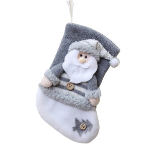 Large Christmas Stockings Knitted Faceless Santa Gnome Doll Socks Xmas Candy Gift Bag Christmas Tree Pendant New Year Home Decor