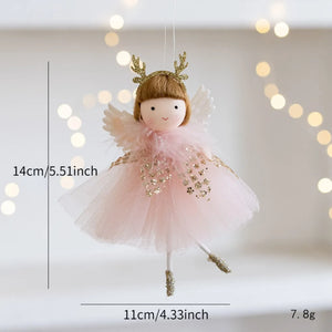 Christmas Dolls Christmas Decoration Ornament New Year Gift Christmas Angel Doll Tree Ornament Xmas Decoration for Home Cute Holiday Gift Decor Christmas Gift for Girls