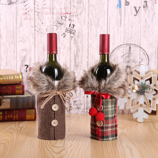 Christmas Wine Bottle Cover Christmas Decorations For Home Christmas Ornament Gifts New Year Decorations