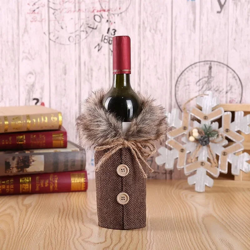 Christmas Wine Bottle Cover Christmas Decorations For Home Christmas Ornament Gifts New Year Decorations