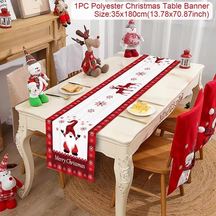 Christmas Table Runner Christmas Decoration for Home Table Runner Christmas Ornament New Year Gifts Home Decor Gifts