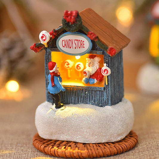 Christmas Home Decoration Christmas House Christmas Ornament Gift Home Desktop Decor Festival Decor Candy Store Showpiece Cute Christmas Gift