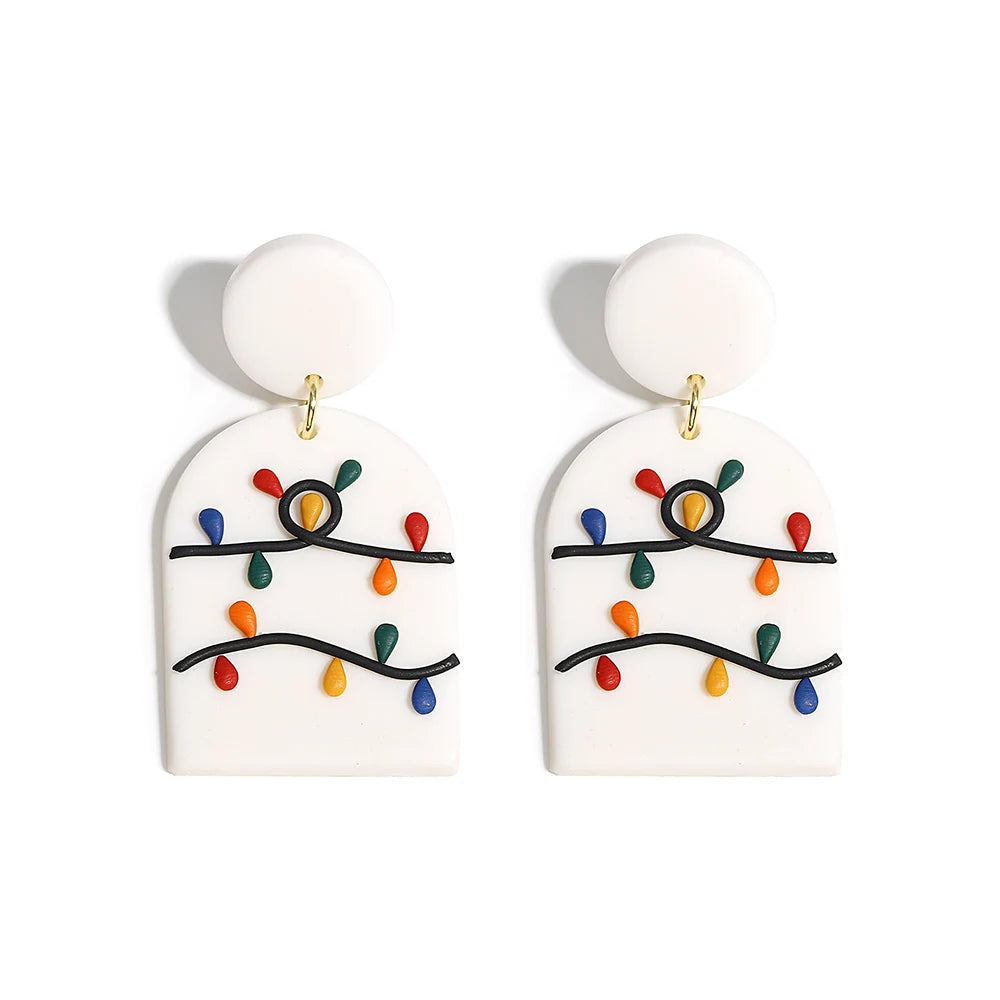 Christmas Earrings for Women Festival Gifts for Women Clay Drop Earrings 3D Handmade Earrings Xmas Accessories Snowman Earring Christmas Party Jewellery Christmas Costume Accessories