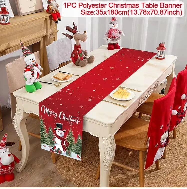 Christmas Table Runner Christmas Decoration for Home Table Runner Christmas Ornament New Year Gifts Home Decor Gifts