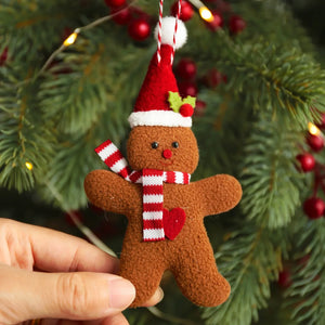 Gingerbread Man Doll Christmas Decoration Pendants Xmas Tree Hanging Ornament Christmas Decoration for Home New Year Ornament Christmas Gift Unique Christmas Ornament