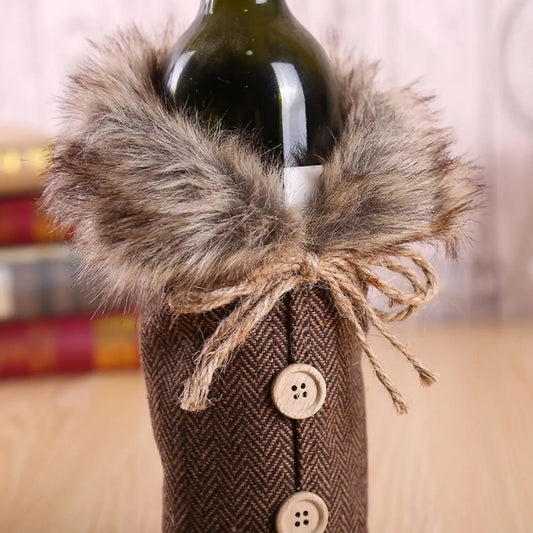 Christmas Wine Bottle Cover Christmas Decorations For Home Christmas Ornament Gifts New Year Decorations