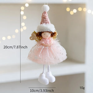 Christmas Dolls Christmas Decoration Ornament New Year Gift Christmas Angel Doll Tree Ornament Xmas Decoration for Home Cute Holiday Gift Decor Christmas Gift for Girls