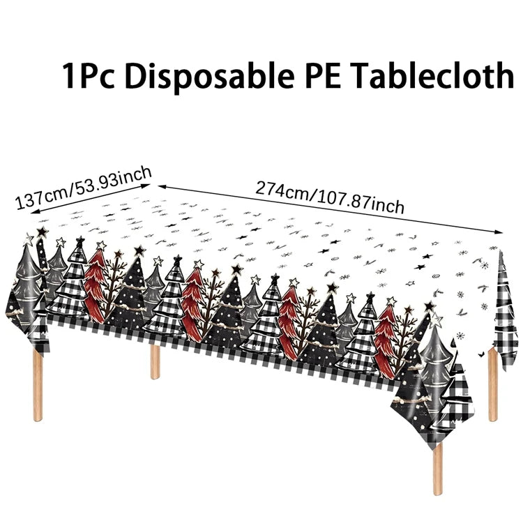 Christmas Tablecloth Santa Claus Tablecloth Elk Tablecloth Christmas Decors for Home Table Cover Christmas Ornament New Year Decor