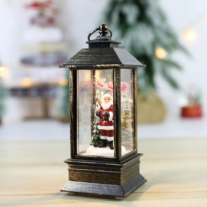 Vintage Christmas Lamp Christmas Storm Lantern Crystal Lamp Christmas Lights Santa Claus Lamp Christmas Party Decoration Christmas Ornament Christmas Gift