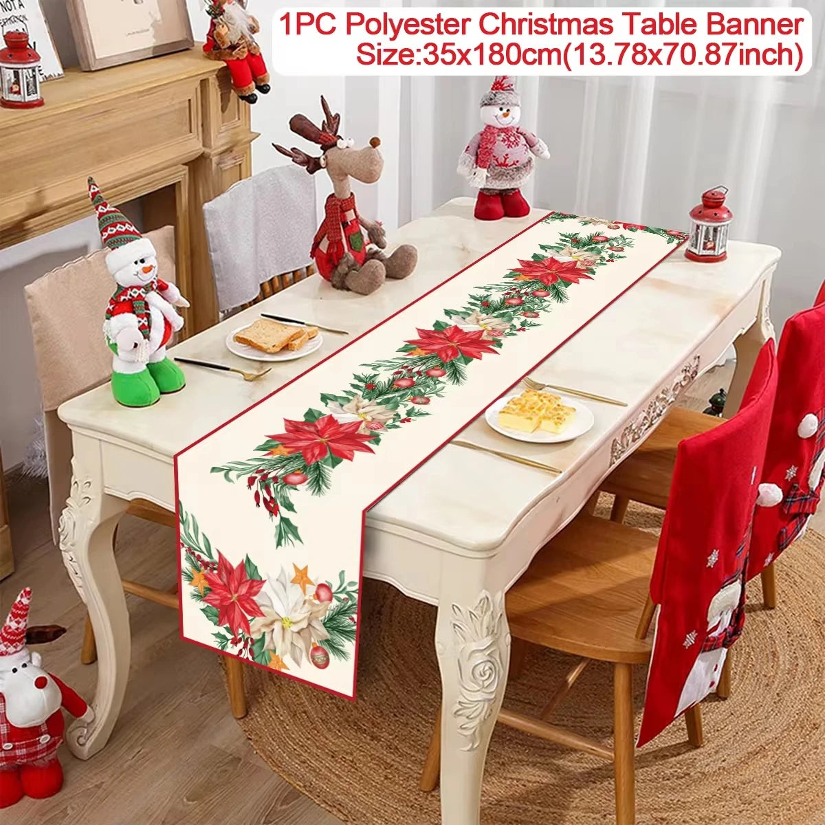 Christmas Table Runner Christmas Decoration for Home Table Runner Christmas Ornament New Year Gifts Home Decor Gifts