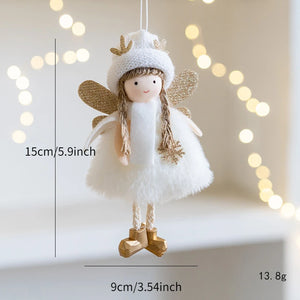 Christmas Dolls Christmas Decoration Ornament New Year Gift Christmas Angel Doll Tree Ornament Xmas Decoration for Home Cute Holiday Gift Decor Christmas Gift for Girls