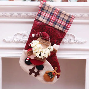 Christmas Stockings Christmas Tree Cute Stockings Holiday Stockings Christmas Stuffers Candy Bag Christmas Gift Bag Santa Elk Socks Fireplace Decorations