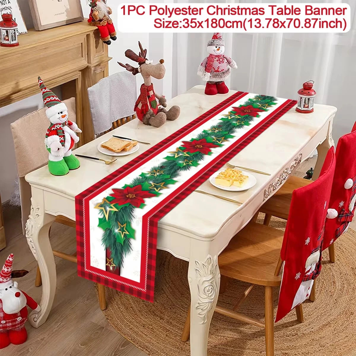 Christmas Table Runner Christmas Decoration for Home Table Runner Christmas Ornament New Year Gifts Home Decor Gifts