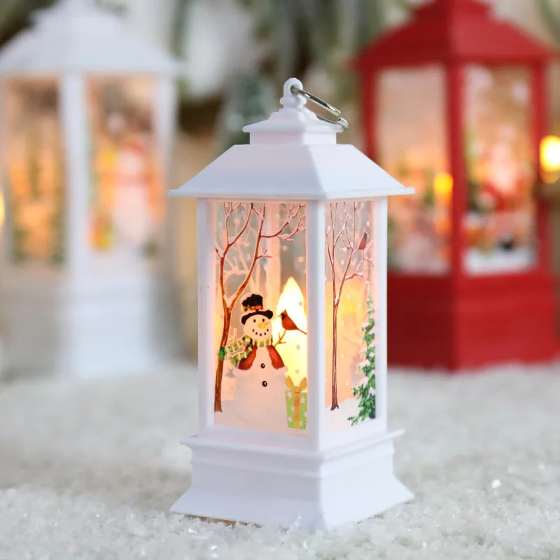 Christmas Lamp Decorations Night Lights Santa Lantern Wind Lights Christmas Decoration for Home Desk Lamp Table Lamp