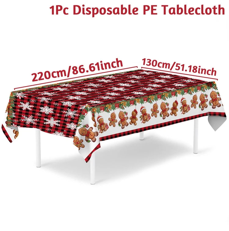 Christmas Tablecloth Santa Claus Tablecloth Elk Tablecloth Christmas Decors for Home Table Cover Christmas Ornament New Year Decor