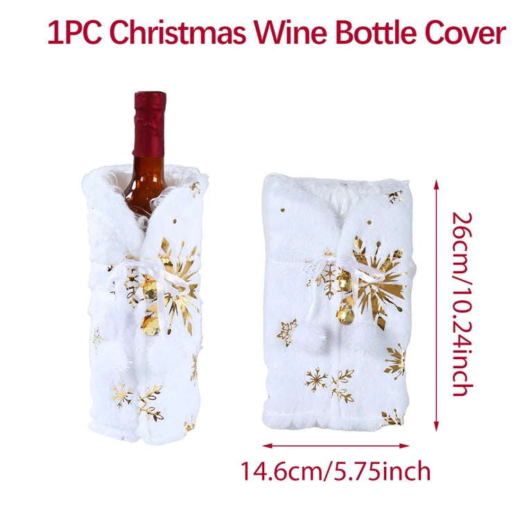 Christmas Wine Bottle Cover Christmas Decorations For Home Christmas Ornament Gifts New Year Decorations