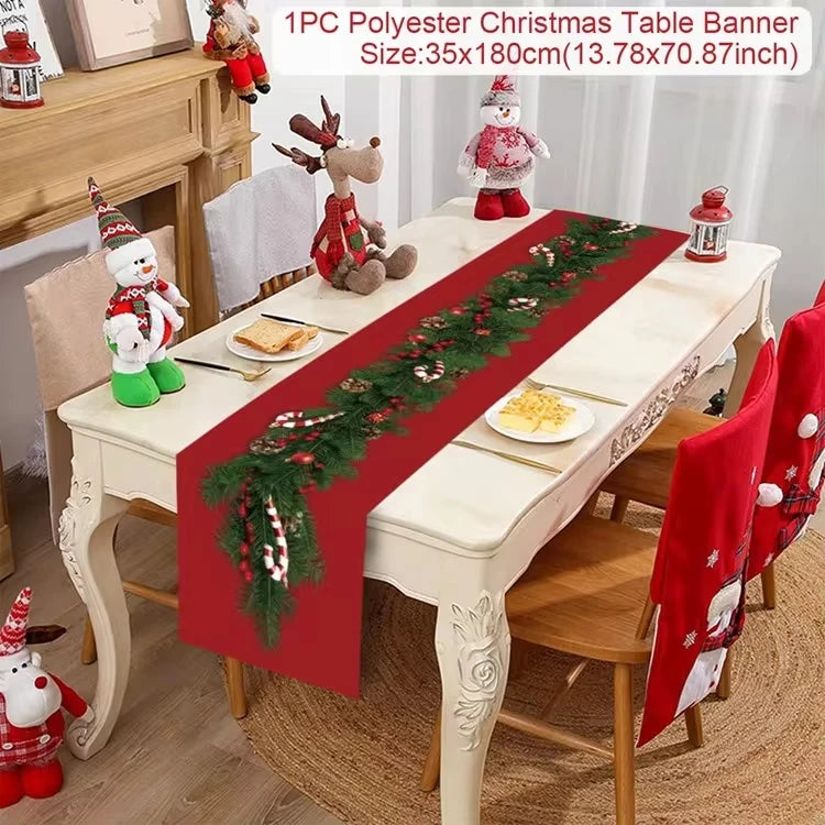 Christmas Table Runner Christmas Decoration for Home Table Runner Christmas Ornament New Year Gifts Home Decor Gifts