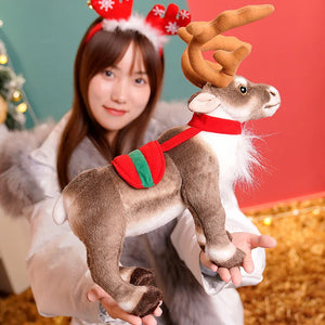 Simulation Reindeer Plush Toy Christmas Deer Plushies Doll Xmas Elk Soft Toys Merry Christmas Gift New Year Decor Best Gifts For Kids For Christmas