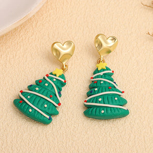 Christmas Earrings for Women Festival Gifts for Women Clay Drop Earrings 3D Handmade Earrings Xmas Accessories Snowman Earring Christmas Party Jewellery Christmas Costume Accessories