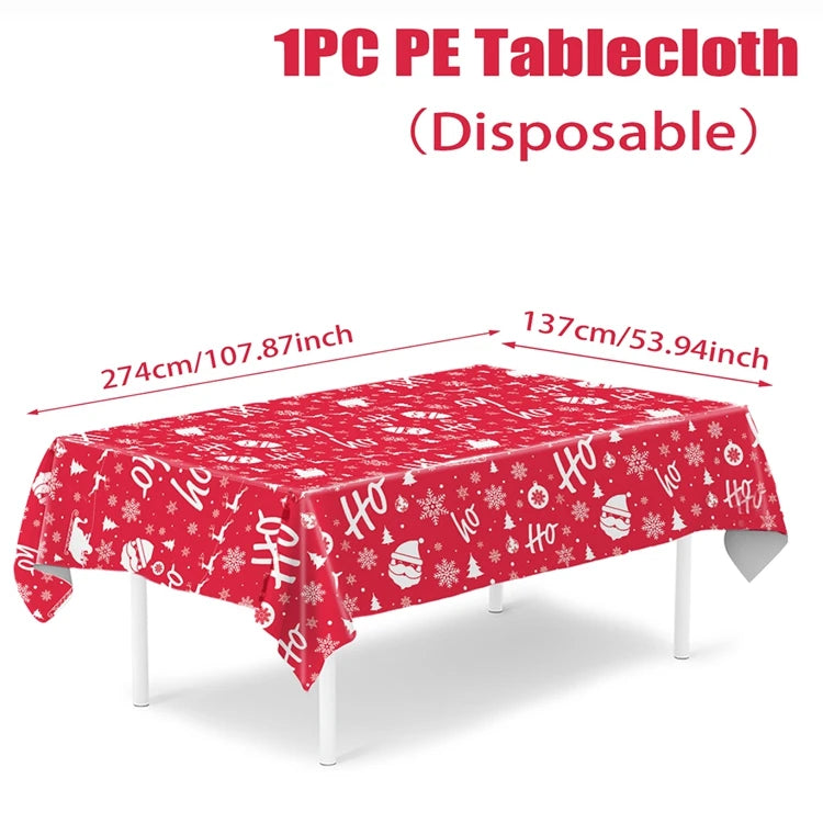 Christmas Tablecloth Santa Claus Tablecloth Elk Tablecloth Christmas Decors for Home Table Cover Christmas Ornament New Year Decor