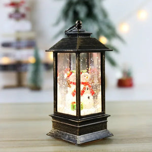 Vintage Christmas Lamp Christmas Storm Lantern Crystal Lamp Christmas Lights Santa Claus Lamp Christmas Party Decoration Christmas Ornament Christmas Gift