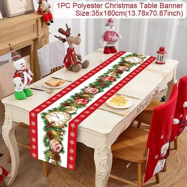 Christmas Table Runner Christmas Decoration for Home Table Runner Christmas Ornament New Year Gifts Home Decor Gifts