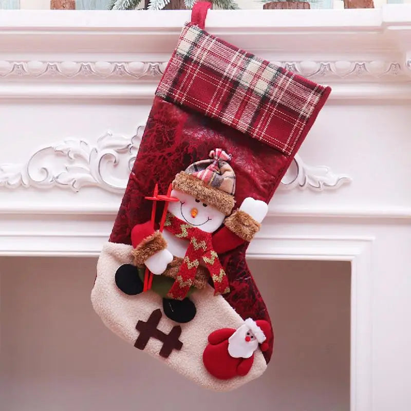 Christmas Stockings Christmas Tree Cute Stockings Holiday Stockings Christmas Stuffers Candy Bag Christmas Gift Bag Santa Elk Socks Fireplace Decorations