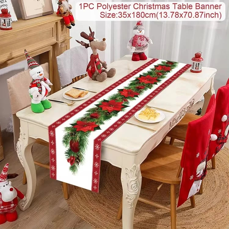 Christmas Table Runner Christmas Decoration for Home Table Runner Christmas Ornament New Year Gifts Home Decor Gifts