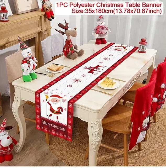 Christmas Table Runner Christmas Decoration for Home Table Runner Christmas Ornament New Year Gifts Home Decor Gifts