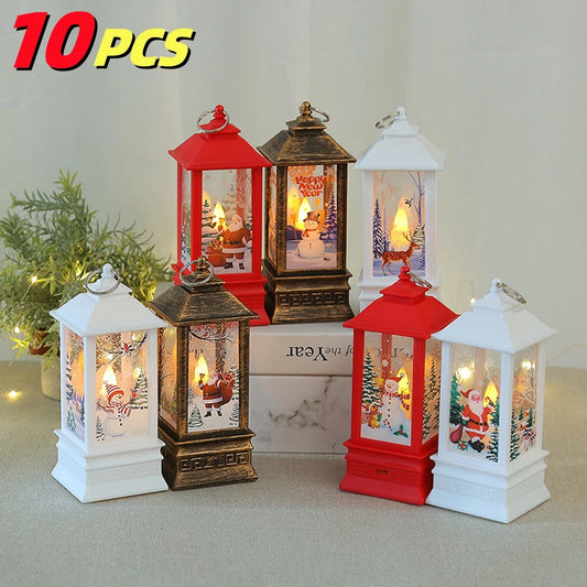 Christmas Lamp Decorations Night Lights Santa Lantern Wind Lights Christmas Decoration for Home Desk Lamp Table Lamp