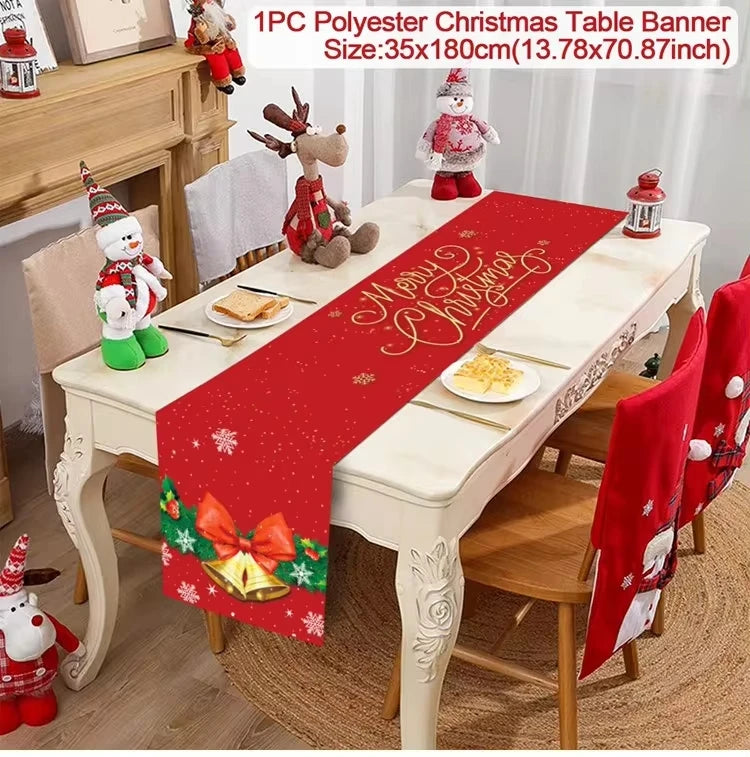 Christmas Table Runner Christmas Decoration for Home Table Runner Christmas Ornament New Year Gifts Home Decor Gifts