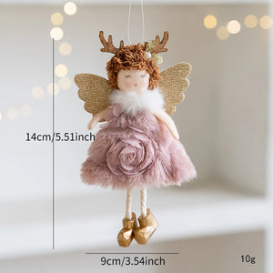 Christmas Dolls Christmas Decoration Ornament New Year Gift Christmas Angel Doll Tree Ornament Xmas Decoration for Home Cute Holiday Gift Decor Christmas Gift for Girls