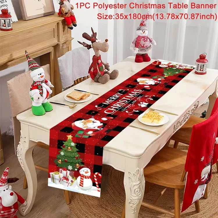 Christmas Table Runner Christmas Decoration for Home Table Runner Christmas Ornament New Year Gifts Home Decor Gifts