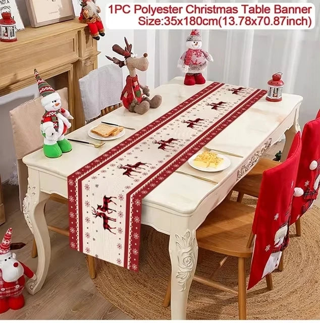 Christmas Table Runner Christmas Decoration for Home Table Runner Christmas Ornament New Year Gifts Home Decor Gifts