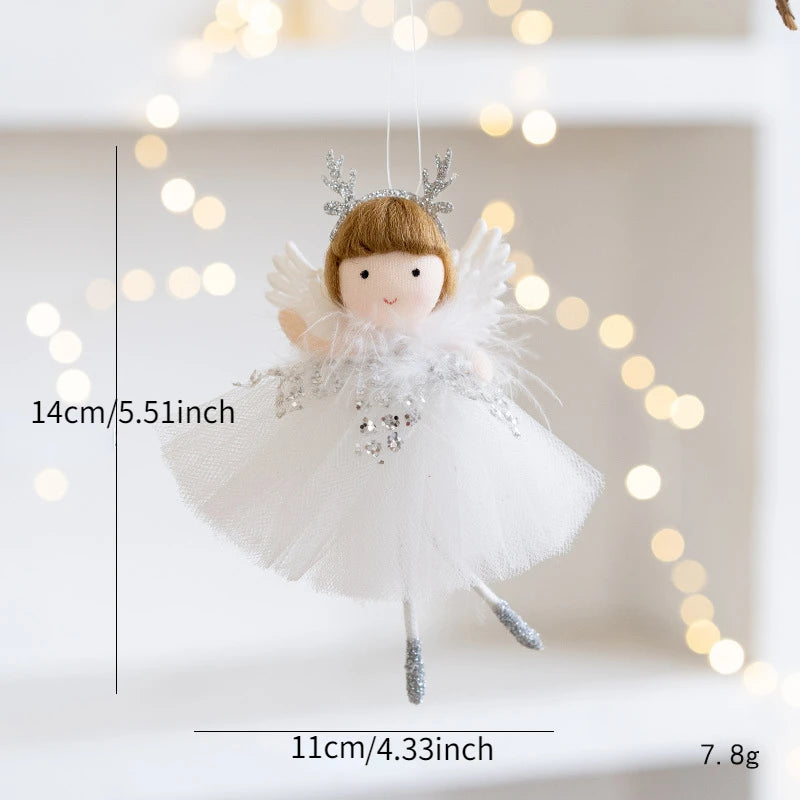 Christmas Dolls Christmas Decoration Ornament New Year Gift Christmas Angel Doll Tree Ornament Xmas Decoration for Home Cute Holiday Gift Decor Christmas Gift for Girls