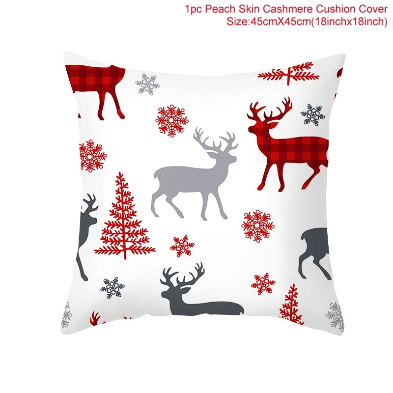 Christmas Pillowcase Christmas Cushion Cover Christmas Decorations for Home Christmas Ornament Gift New Year Home Decor Winter Cushion Cover