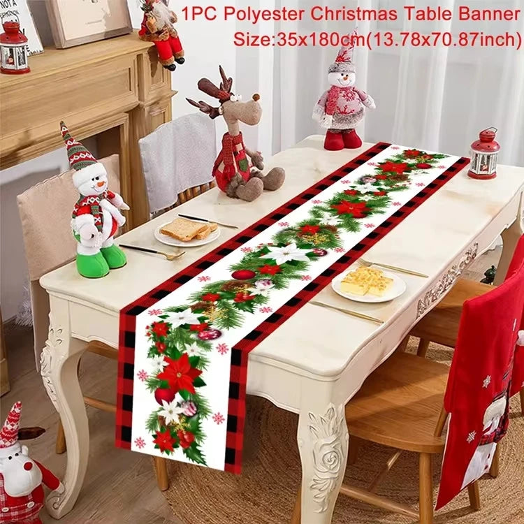 Christmas Table Runner Christmas Decoration for Home Table Runner Christmas Ornament New Year Gifts Home Decor Gifts