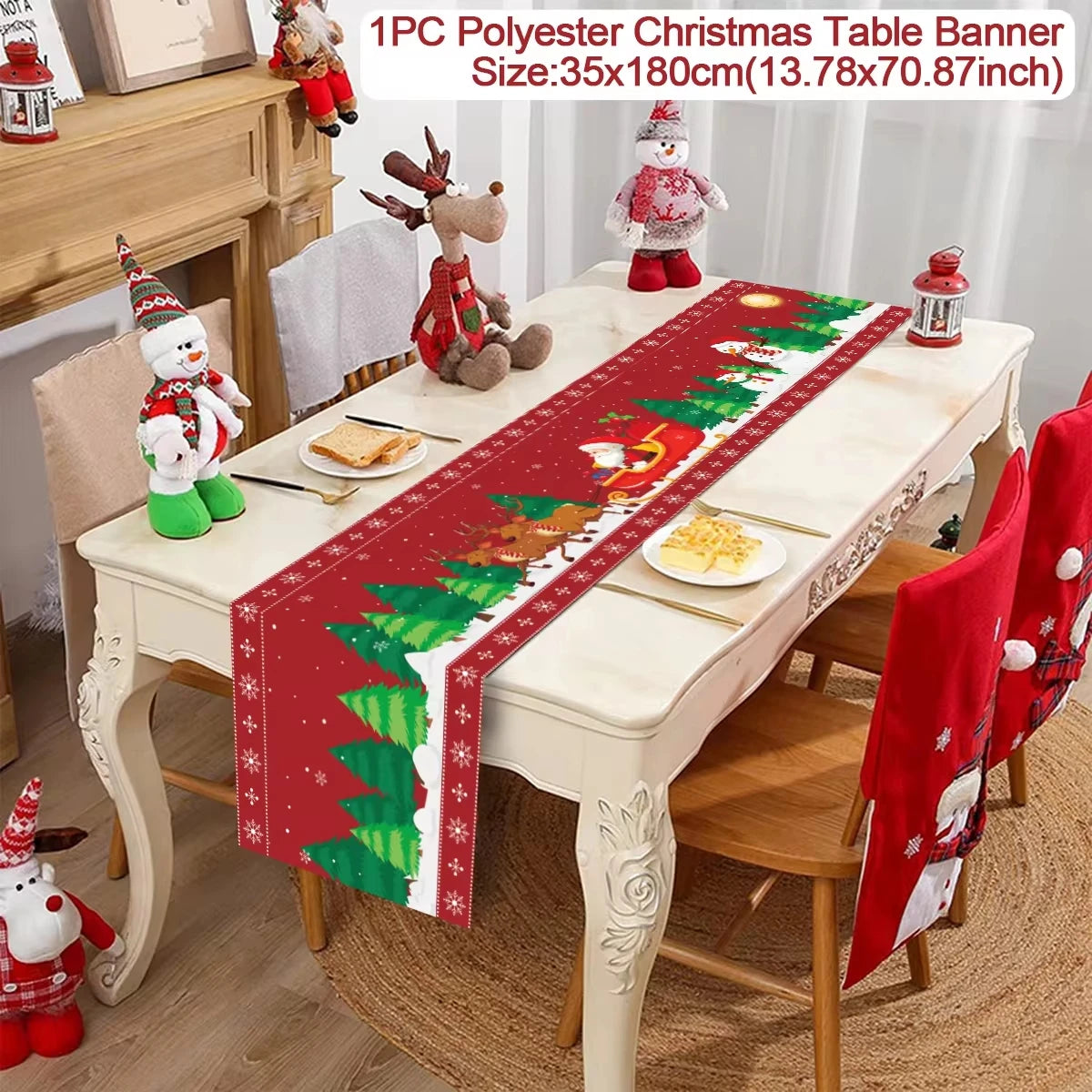 Christmas Table Runner Christmas Decoration for Home Table Runner Christmas Ornament New Year Gifts Home Decor Gifts