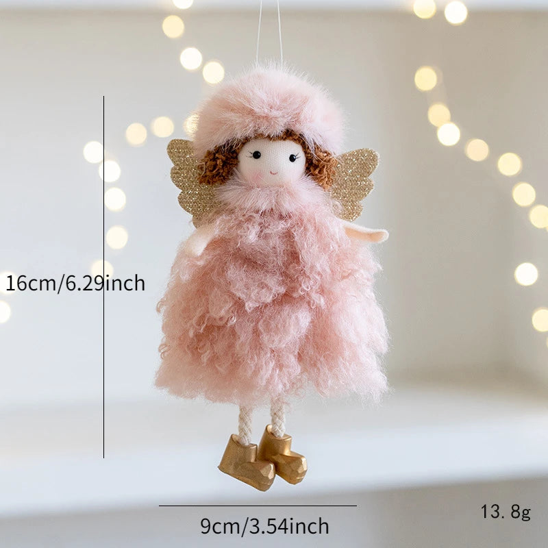 Christmas Dolls Christmas Decoration Ornament New Year Gift Christmas Angel Doll Tree Ornament Xmas Decoration for Home Cute Holiday Gift Decor Christmas Gift for Girls