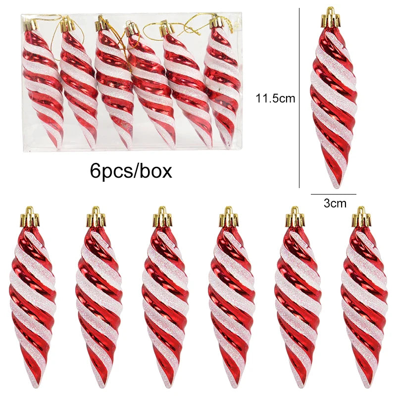 Christmas Lollipop Ornament Candy Cane Pendant Ornament Xmas Tree Hanging Ball Ornaments Christmas Decorations for Home New Year Gift Bulk Christmas Ornaments