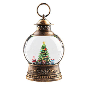 Vintage Christmas Lamp Christmas Decoration Wind Lamp Music Box Crystal Ball Lantern Christmas Lights Ornaments Christmas Gifts