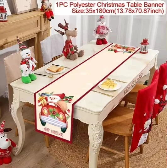 Christmas Table Runner Christmas Decoration for Home Table Runner Christmas Ornament New Year Gifts Home Decor Gifts