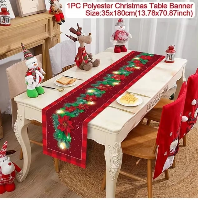 Christmas Table Runner Christmas Decoration for Home Table Runner Christmas Ornament New Year Gifts Home Decor Gifts