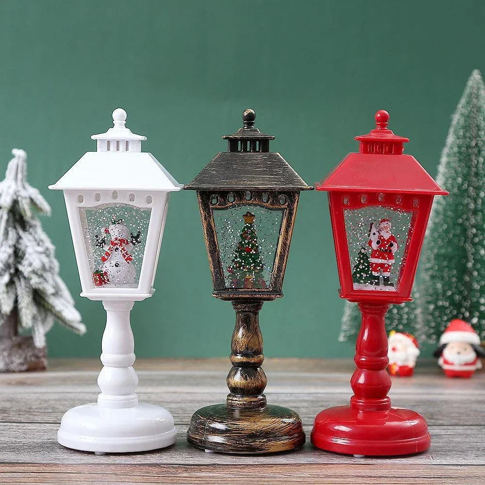 Christmas Decorations Wind Lights Music Desk Lights Small Night Lights Santa Lantern Christmas Children Gifts Christmas Lamps Holiday Decorations