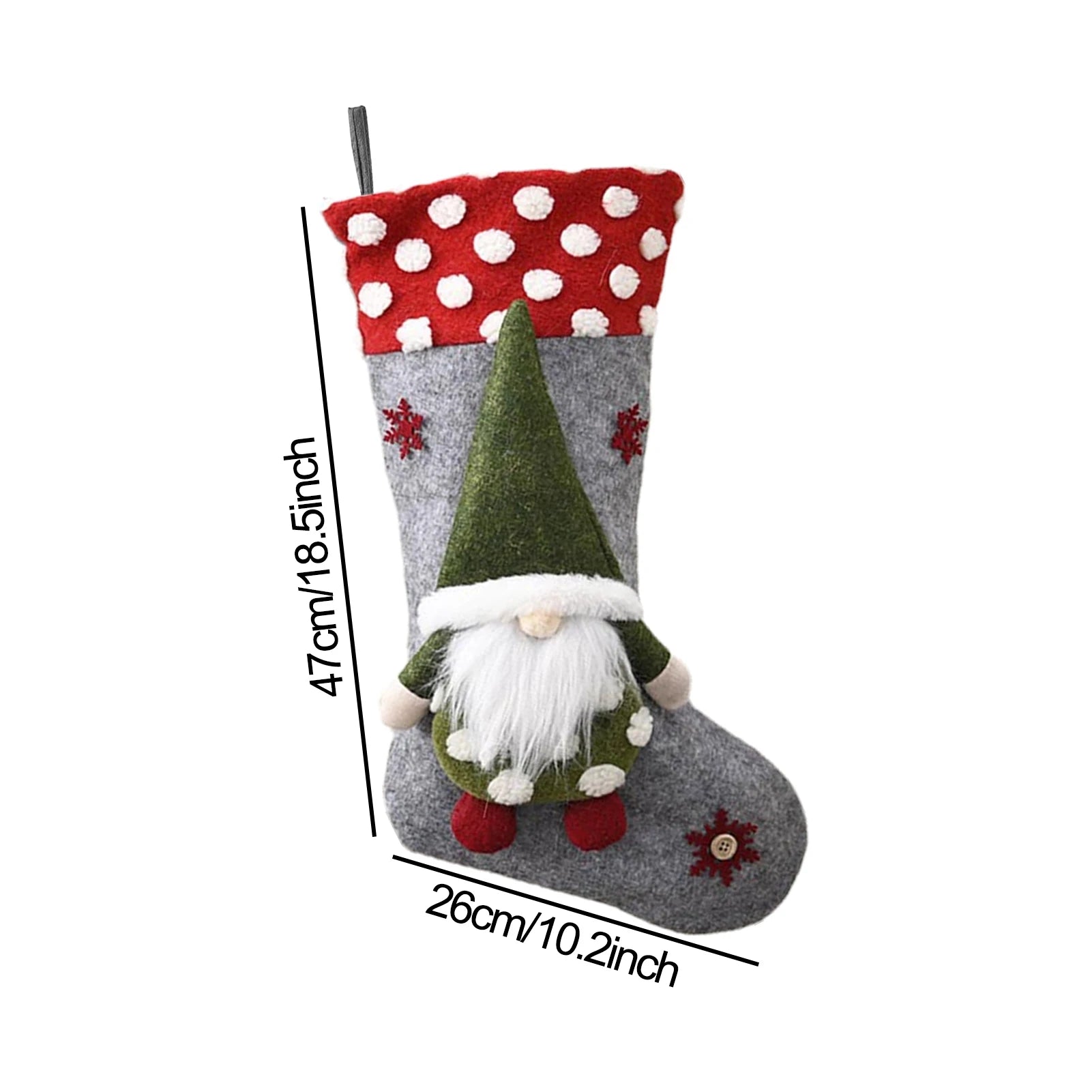 Large Christmas Stockings Knitted Faceless Santa Gnome Doll Socks Xmas Candy Gift Bag Christmas Tree Pendant New Year Home Decor