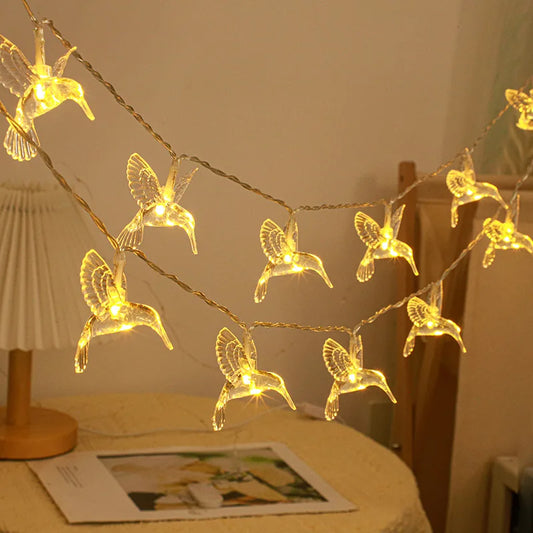 Hummingbird String Lights 40 LED Lights Mini Vintage Christmas Halloween Decorative String Lights Patio Garden Home Christmas Lights Home Decor Lights